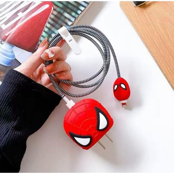 Spider Man iPhone Charger Cover Cable Protectors P12 no offers - Picture 2 of 4